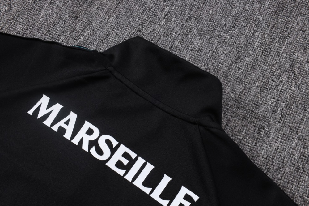 2026/27 Marseilles Black Jacket Training Suit Set