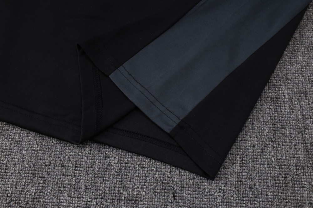 2026/27 Naples Black Long-sleeved half-pull training kit