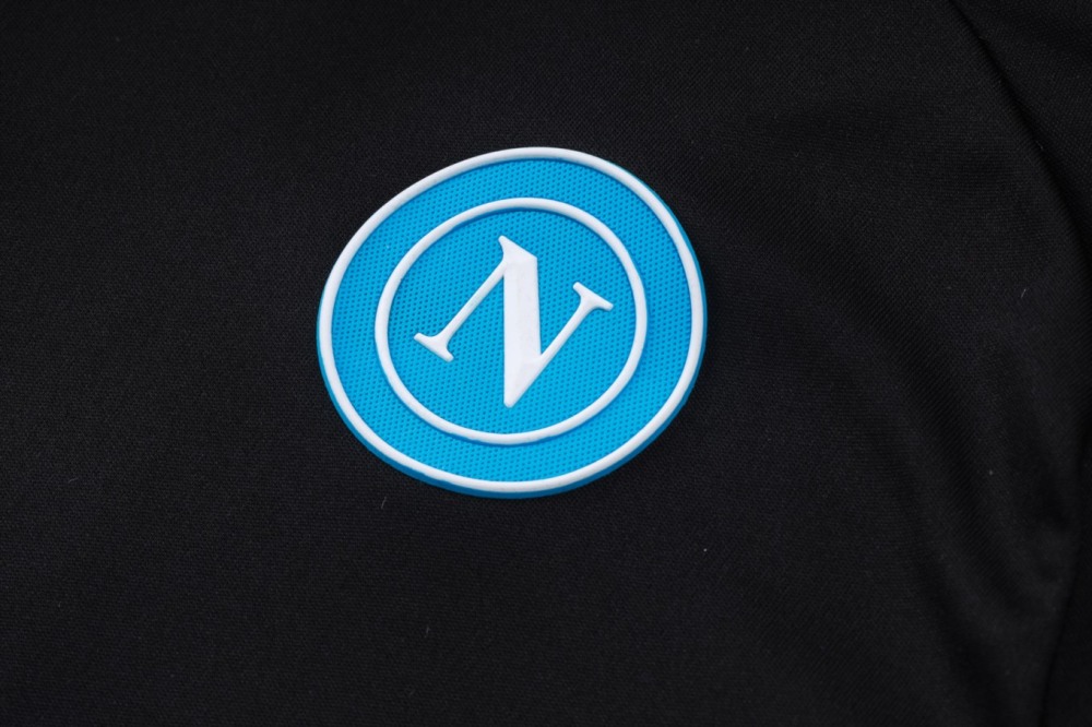 2026/27 Naples Black Long-sleeved half-pull training kit