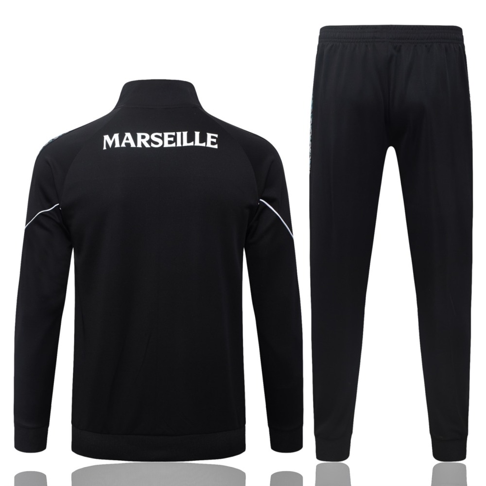 2026/27 Marseilles Black Jacket Training Suit Set