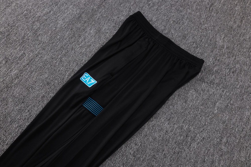 2026/27 Naples Black Long-sleeved half-pull training kit