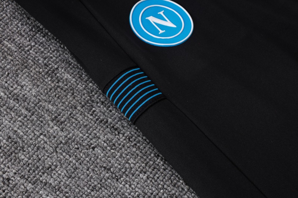 2026/27 Naples Black Long-sleeved half-pull training kit
