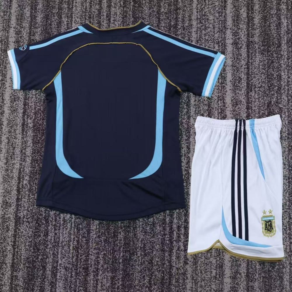 Retro 2006 Argentina Away Kids Kits