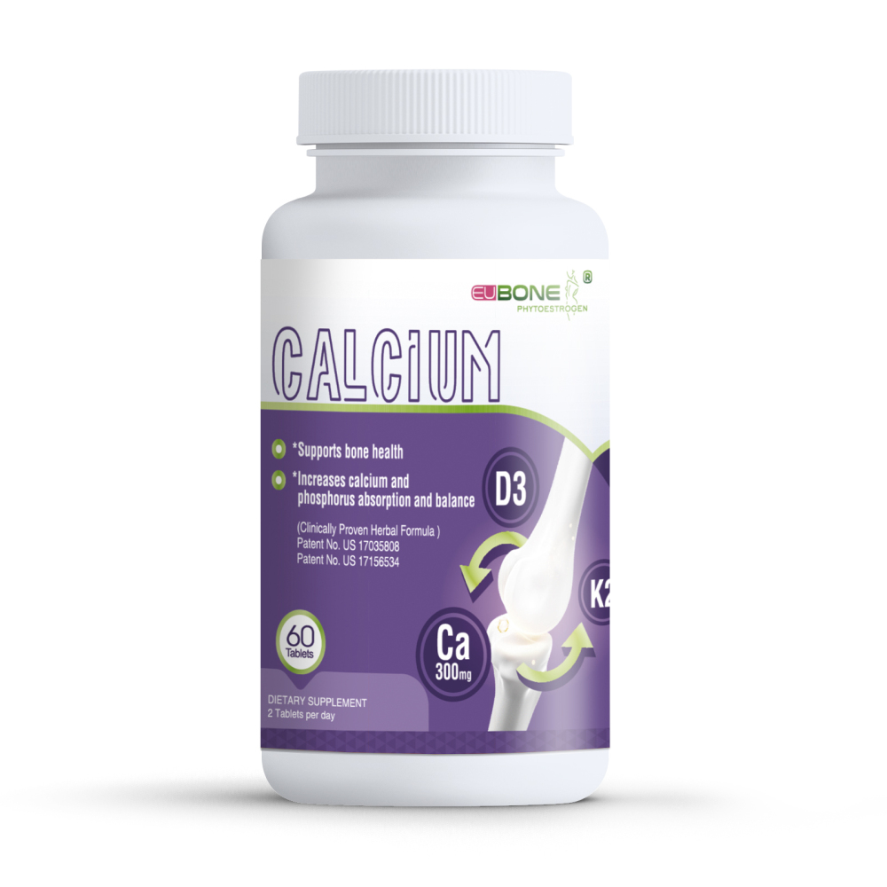 Eubone Calcium Supplements, 2000iu Vitamin D3 K2 4800iu & Magnesium, Hormone Support for Women, Bone Health & Strength & Density Plant Calcium Complex, 30 Servings