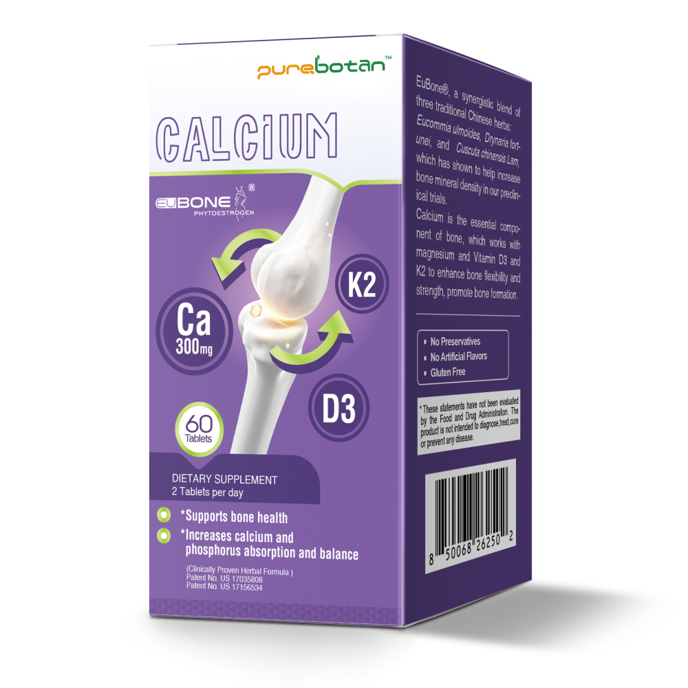 Eubone Calcium Supplements, 2000iu Vitamin D3 K2 4800iu & Magnesium, Hormone Support for Women, Bone Health & Strength & Density Plant Calcium Complex, 30 Servings