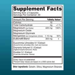 EuBone Magnesium Capsules, Magnesium Oxide and Glycinate 420mg, Extra Strength - High Absorption - Support Cognitive and Bone Health - Improve Calcium Absorption and Balance Woman's Hormones