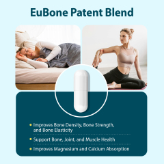 EuBone Magnesium Capsules, Magnesium Oxide and Glycinate 420mg, Extra Strength - High Absorption - Support Cognitive and Bone Health - Improve Calcium Absorption and Balance Woman's Hormones