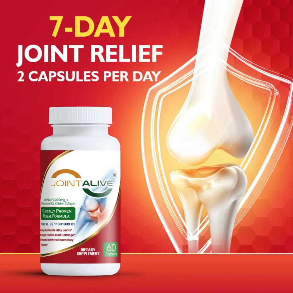 JointAlive® Joint Support - In just 7 days! Clinically inspired and designed for fast-acting relief.