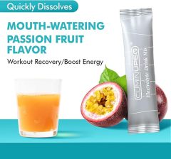 Hydration Packets Sugar Free, Passion Fruit Electrolytes Powder Packets, Turmeric Electrolyte Drink Mix w/Curcumin, Vitamin, Minerals & Inulin, Support Immune & Recovery, Muscle & Gut Health