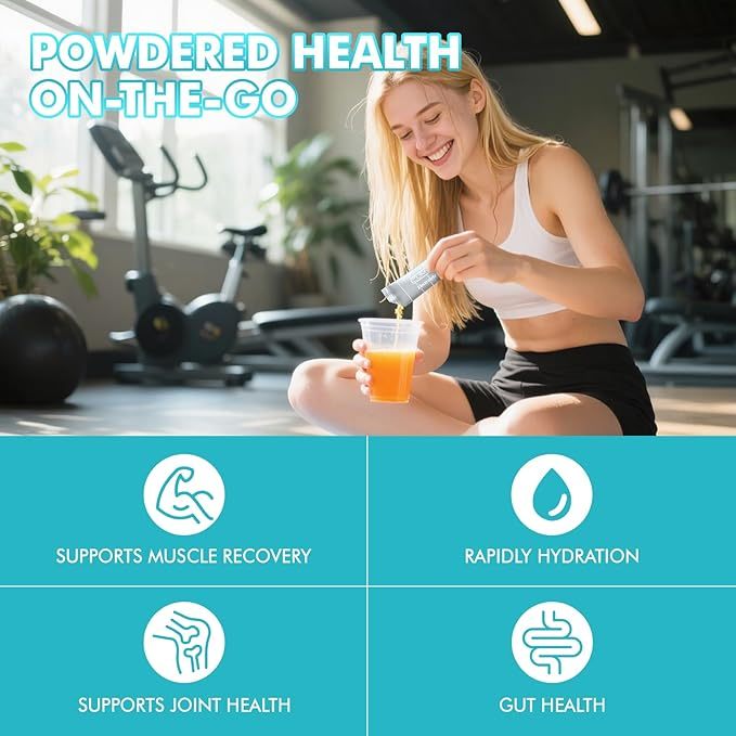 Hydration Packets Sugar Free, Passion Fruit Electrolytes Powder Packets, Turmeric Electrolyte Drink Mix w/Curcumin, Vitamin, Minerals & Inulin, Support Immune & Recovery, Muscle & Gut Health