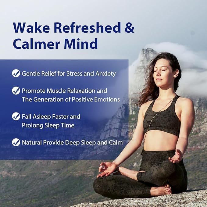 Magnesium Oxide and Glycinate Extra Strength, Natural Sleep Aid Supplement EasyMind, High Absorption, Restful Sleep & Relaxation, Cortisol Lower, Natural-Gentle, Melatonin Free, 60 Capsules