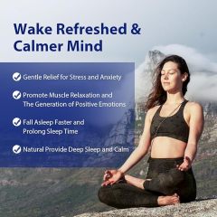 Magnesium Oxide and Glycinate Extra Strength, Natural Sleep Aid Supplement EasyMind, High Absorption, Restful Sleep & Relaxation, Cortisol Lower, Natural-Gentle, Melatonin Free, 60 Capsules