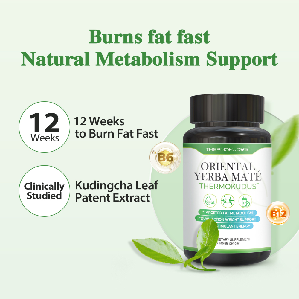 PureBotan Fat Burner for Women and Men, Weight Loss Supplements with Kudingcha Extract, Citrus Fiber, Vitamin B6 and Vitamins B12, Metabolism Support, Fat Burning Diet Pills, 90 Tablets
