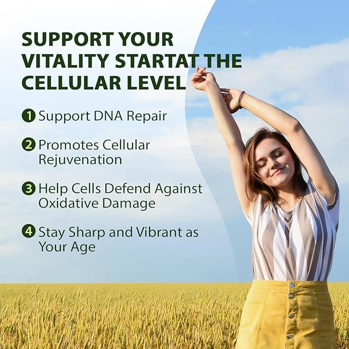 Liposomal NAD+ Resveratrol Supplement 1300mg, High Bioavailable Trans Resveratrol ResUP10, with Extra Strength NAD Plus, Support Aging, Cardiovascular Health and Cellular Energy, 60 Capsules