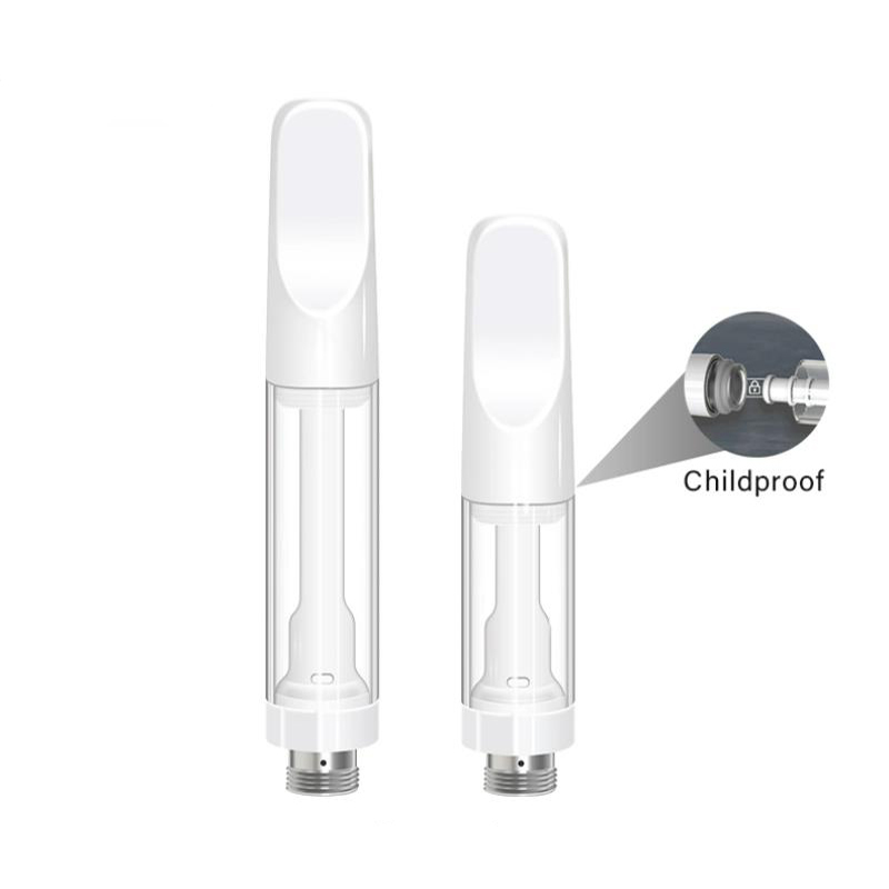 Empty 0.5ml 1ml Disposable Full Ceramic Mouthpiece 510 vape Cartridge for CBD battery