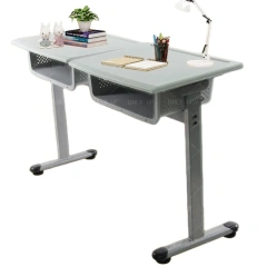School Double Desk With Large Basket desk and chair set for school students,School Double Desk With Large Basket desk and chair set for school students,DAILY UP FURNITURE-The professional supplier of School Furniture, Office Furniture, Home Furnirure