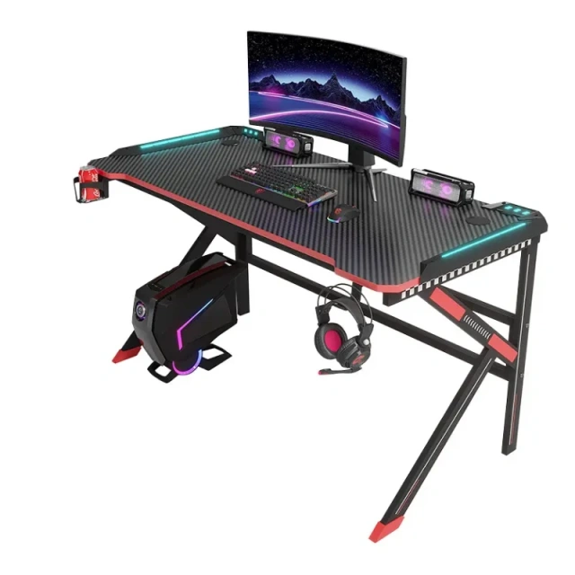 K-shaped Gaming Table With Carbon Fiber Racing Gaming PC Computer Desk Gaming Table For E-sports,K-shaped Gaming Table With Carbon Fiber Racing Gaming PC Computer Desk Gaming Table For E-sports,DAILY UP FURNITURE-The professional supplier of School Furniture, Office Furniture, Home Furnirure