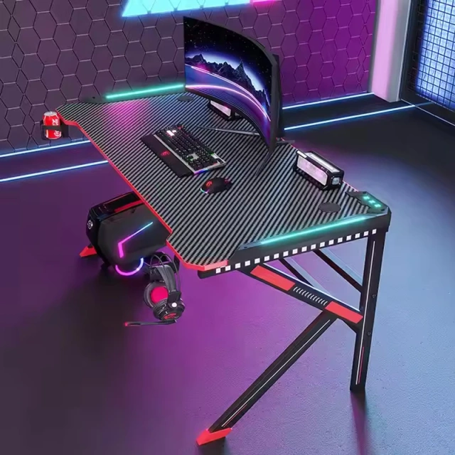 K-shaped Gaming Table With Carbon Fiber Racing Gaming PC Computer Desk Gaming Table For E-sports,K-shaped Gaming Table With Carbon Fiber Racing Gaming PC Computer Desk Gaming Table For E-sports,DAILY UP FURNITURE-The professional supplier of School Furniture, Office Furniture, Home Furnirure
