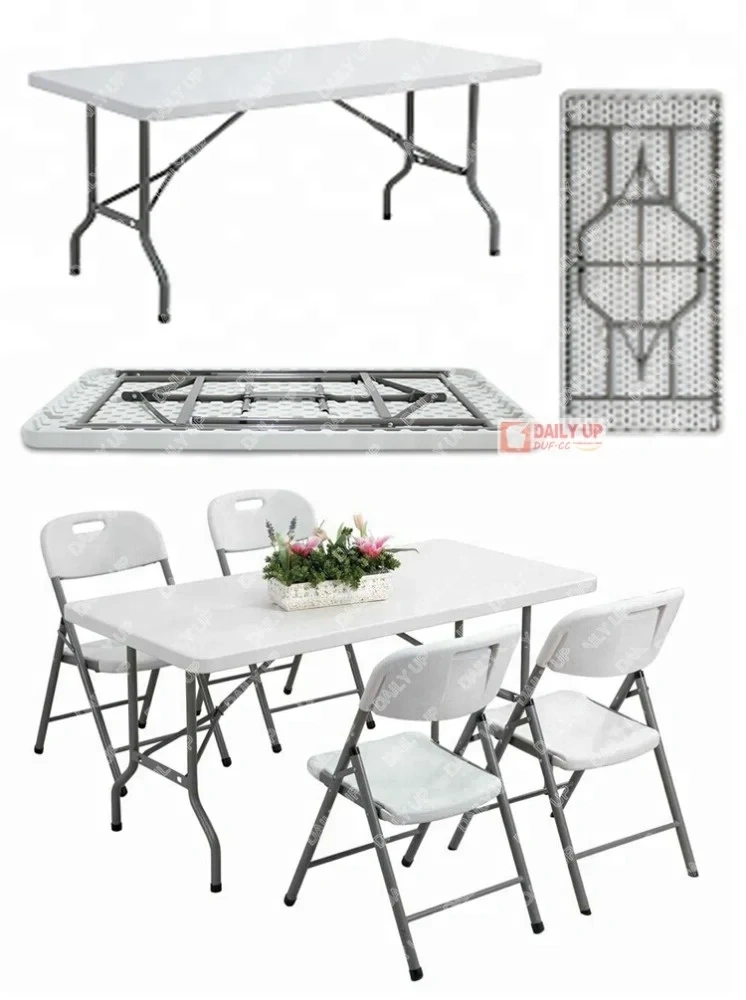 Rectangle Folding Picnic Table for Garden Outdoor Metal Table And Chair Plastic Portable Suitcase Folding Table,Rectangle Folding Picnic Table for Garden Outdoor Metal Table And Chair Plastic Portable Suitcase Folding Table,DAILY UP FURNITURE-The professional supplier of School Furniture, Office Furniture, Home Furnirure