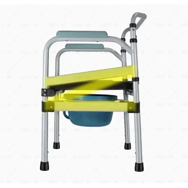 Upholstered Folding Commode Chair With Armrests Adjustable Anti-Skid Shower Chair For Disabled Hospital Patient,Upholstered Folding Commode Chair With Armrests Adjustable Anti-Skid Shower Chair For Disabled Hospital Patient,DAILY UP FURNITURE-The professional supplier of School Furniture, Office Furniture, Home Furnirure