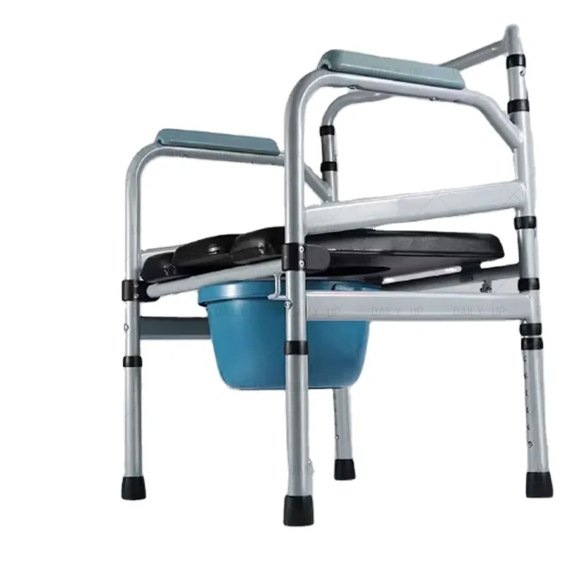 Upholstered Folding Commode Chair With Armrests Adjustable Anti-Skid Shower Chair For Disabled Hospital Patient,Upholstered Folding Commode Chair With Armrests Adjustable Anti-Skid Shower Chair For Disabled Hospital Patient,DAILY UP FURNITURE-The professional supplier of School Furniture, Office Furniture, Home Furnirure