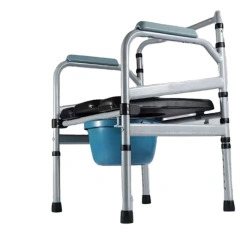 Upholstered Folding Commode Chair With Armrests Adjustable Anti-Skid Shower Chair For Disabled Hospital Patient,Upholstered Folding Commode Chair With Armrests Adjustable Anti-Skid Shower Chair For Disabled Hospital Patient,DAILY UP FURNITURE-The professional supplier of School Furniture, Office Furniture, Home Furnirure