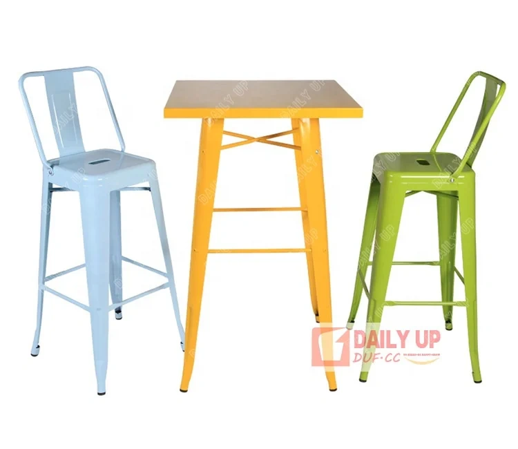 Metal Iron Bar Table And Chair Set America Restaurant Coffee Dining Chair Square Desk Combo Stylish Garden Table And Chair Set,Metal Iron Bar Table And Chair Set America Restaurant Coffee Dining Chair Square Desk Combo Stylish Garden Table And Chair Set,DAILY UP FURNITURE-The professional supplier of School Furniture, Office Furniture, Home Furnirure
