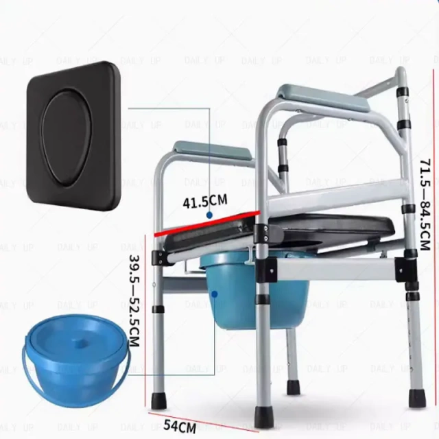 Upholstered Folding Commode Chair With Armrests Adjustable Anti-Skid Shower Chair For Disabled Hospital Patient,Upholstered Folding Commode Chair With Armrests Adjustable Anti-Skid Shower Chair For Disabled Hospital Patient,DAILY UP FURNITURE-The professional supplier of School Furniture, Office Furniture, Home Furnirure