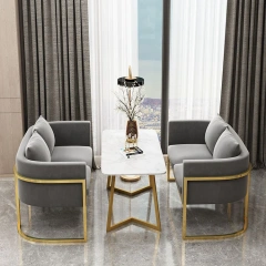 Luxury Velvet Hotel Waiting Chair Metal Frame Upholstered Double Sofa For Spa Beauty Salon Coffee Shop Restaurant Dining Sofa,Luxury Velvet Hotel Waiting Chair Metal Frame Upholstered Double Sofa For Spa Beauty Salon Coffee Shop Restaurant Dining Sofa,DAILY UP FURNITURE-The professional supplier of School Furniture, Office Furniture, Home Furnirure
