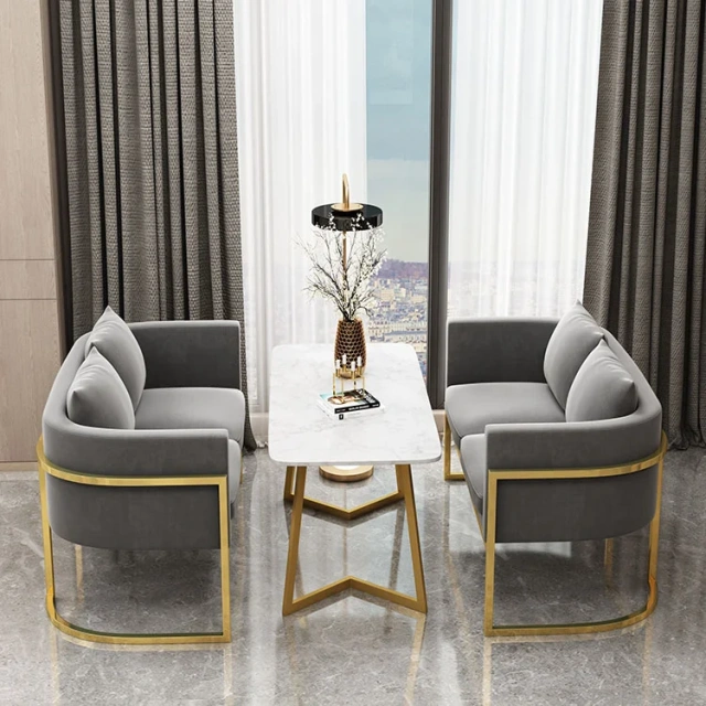Luxury Velvet Hotel Waiting Chair Metal Frame Upholstered Double Sofa For Spa Beauty Salon Coffee Shop Restaurant Dining Sofa,Luxury Velvet Hotel Waiting Chair Metal Frame Upholstered Double Sofa For Spa Beauty Salon Coffee Shop Restaurant Dining Sofa,DAILY UP FURNITURE-The professional supplier of School Furniture, Office Furniture, Home Furnirure