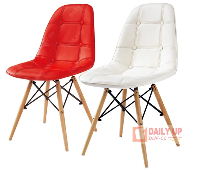 Stylish Upholstered PU Leather Dining Chair With Wooden Leg Padded Cushion For Kitchen Restaurant Coffee Shop,Stylish Upholstered PU Leather Dining Chair With Wooden Leg Padded Cushion For Kitchen Restaurant Coffee Shop,DAILY UP FURNITURE-The professional supplier of School Furniture, Office Furniture, Home Furnirure