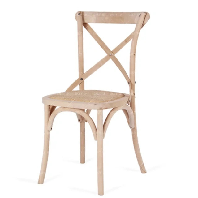 Oak Rattan Seat Wooden Chair Vintage Restaurant Dining Chair For Living Room Wedding Banquet Cross Back Leisure Chair,Oak Rattan Seat Wooden Chair Vintage Restaurant Dining Chair For Living Room Wedding Banquet Cross Back Leisure Chair,DAILY UP FURNITURE-The professional supplier of School Furniture, Office Furniture, Home Furnirure