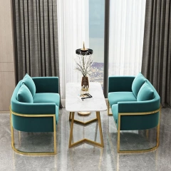 Luxury Velvet Hotel Waiting Chair Metal Frame Upholstered Double Sofa For Spa Beauty Salon Coffee Shop Restaurant Dining Sofa,Luxury Velvet Hotel Waiting Chair Metal Frame Upholstered Double Sofa For Spa Beauty Salon Coffee Shop Restaurant Dining Sofa,DAILY UP FURNITURE-The professional supplier of School Furniture, Office Furniture, Home Furnirure