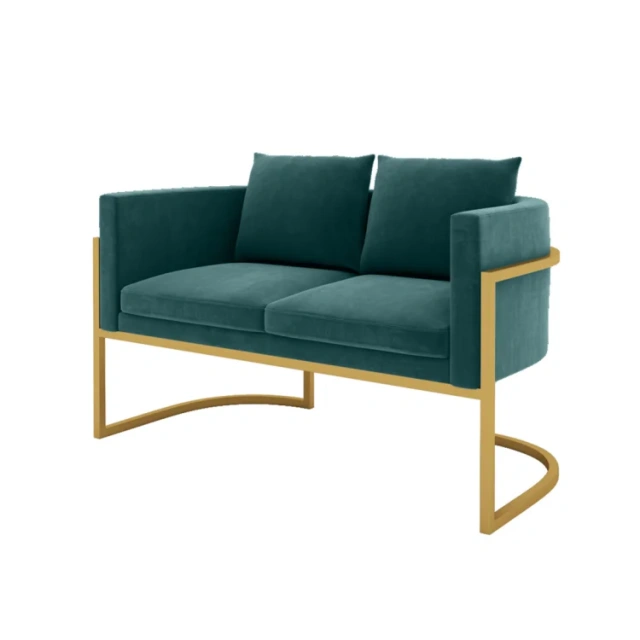 Luxury Velvet Hotel Waiting Chair Metal Frame Upholstered Double Sofa For Spa Beauty Salon Coffee Shop Restaurant Dining Sofa,Luxury Velvet Hotel Waiting Chair Metal Frame Upholstered Double Sofa For Spa Beauty Salon Coffee Shop Restaurant Dining Sofa,DAILY UP FURNITURE-The professional supplier of School Furniture, Office Furniture, Home Furnirure