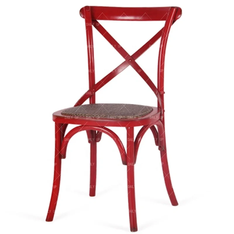 Oak Rattan Seat Wooden Chair Vintage Restaurant Dining Chair For Living Room Wedding Banquet Cross Back Leisure Chair,Oak Rattan Seat Wooden Chair Vintage Restaurant Dining Chair For Living Room Wedding Banquet Cross Back Leisure Chair,DAILY UP FURNITURE-The professional supplier of School Furniture, Office Furniture, Home Furnirure