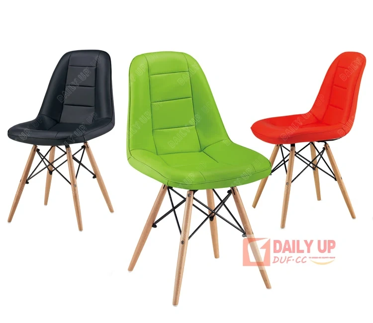 Stylish Upholstered PU Leather Dining Chair With Wooden Leg Padded Cushion For Kitchen Restaurant Coffee Shop,Stylish Upholstered PU Leather Dining Chair With Wooden Leg Padded Cushion For Kitchen Restaurant Coffee Shop,DAILY UP FURNITURE-The professional supplier of School Furniture, Office Furniture, Home Furnirure