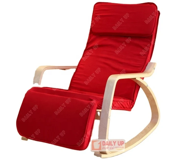 Wooden Upholstered Rocking Armchair With Padded Cushion Bentwood Rocking Leisure Chair For Living Room Elderly People,Wooden Upholstered Rocking Armchair With Padded Cushion Bentwood Rocking Leisure Chair For Living Room Elderly People,DAILY UP FURNITURE-The professional supplier of School Furniture, Office Furniture, Home Furnirure