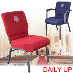 Upholstered Church Pray Chair With Armrests Metal Frame Theater Chair With Customization Logo Padded  Auditorium Chair,Upholstered Church Pray Chair With Armrests Metal Frame Theater Chair With Customization Logo Padded  Auditorium Chair,DAILY UP FURNITURE-The professional supplier of School Furniture, Office Furniture, Home Furnirure