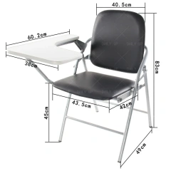 PU Leather padded Seat Folding Chair With Tablet And Book Holder Foldable Office Computer Chair For Meeting Reference Training,PU Leather padded Seat Folding Chair With Tablet And Book Holder Foldable Office Computer Chair For Meeting Reference Training,DAILY UP FURNITURE-The professional supplier of School Furniture, Office Furniture, Home Furnirure