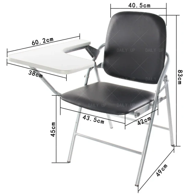 PU Leather padded Seat Folding Chair With Tablet And Book Holder Foldable Office Computer Chair For Meeting Reference Training,PU Leather padded Seat Folding Chair With Tablet And Book Holder Foldable Office Computer Chair For Meeting Reference Training,DAILY UP FURNITURE-The professional supplier of School Furniture, Office Furniture, Home Furnirure