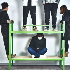 Dormitory Steel Frame Bunk Bed School Student Double Decker Bed With Ladder Stairs Guardrail For Kindergarten Bedroom,Dormitory Steel Frame Bunk Bed School Student Double Decker Bed With Ladder Stairs Guardrail For Kindergarten Bedroom,DAILY UP FURNITURE-The professional supplier of School Furniture, Office Furniture, Home Furnirure