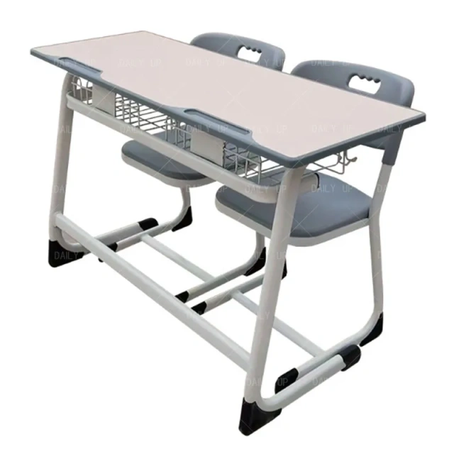 Sled Double Study Desk And Chair Set With Large Drawer Metal Frame Ergonomic Student Chair For Classroom Reading Room,Sled Double Study Desk And Chair Set With Large Drawer Metal Frame Ergonomic Student Chair For Classroom Reading Room,DAILY UP FURNITURE-The professional supplier of School Furniture, Office Furniture, Home Furnirure