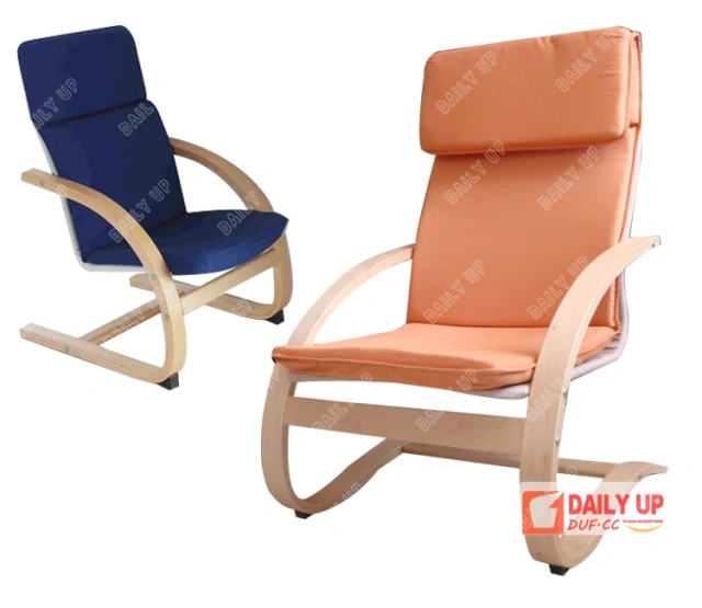 Hot Sale Wooden Leisure Chair With Headrest Padded Cushion Sled Frame Bentwood Chair For Bedroom Living Room Hotel Lounge,Hot Sale Wooden Leisure Chair With Headrest Padded Cushion Sled Frame Bentwood Chair For Bedroom Living Room Hotel Lounge,DAILY UP FURNITURE-The professional supplier of School Furniture, Office Furniture, Home Furnirure