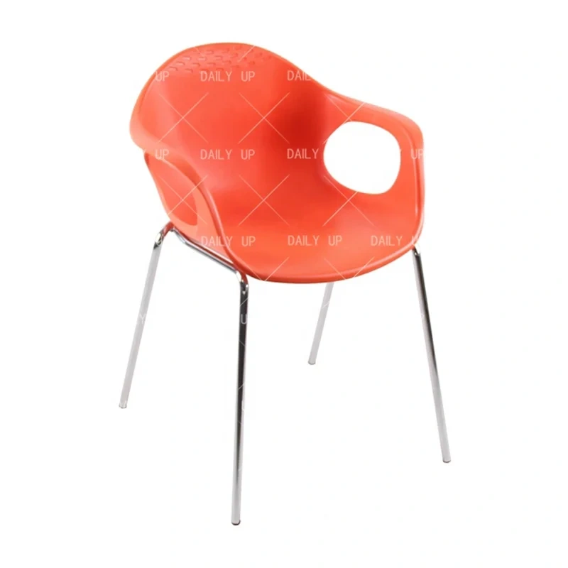 Concise Plastic Living Room Chair With Armrest Steel Frame Kitchen Dining Chair Outdoor Garden Chair With Large Seat,Concise Plastic Living Room Chair With Armrest Steel Frame Kitchen Dining Chair Outdoor Garden Chair With Large Seat,DAILY UP FURNITURE-The professional supplier of School Furniture, Office Furniture, Home Furnirure