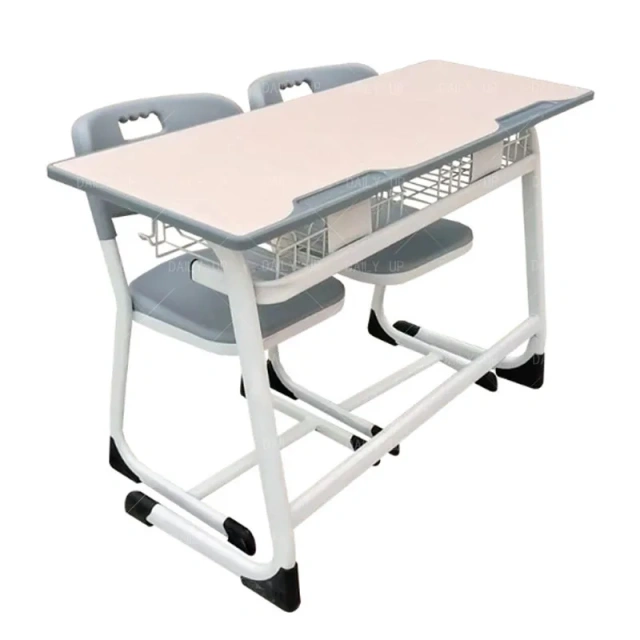 Sled Double Study Desk And Chair Set With Large Drawer Metal Frame Ergonomic Student Chair For Classroom Reading Room,Sled Double Study Desk And Chair Set With Large Drawer Metal Frame Ergonomic Student Chair For Classroom Reading Room,DAILY UP FURNITURE-The professional supplier of School Furniture, Office Furniture, Home Furnirure