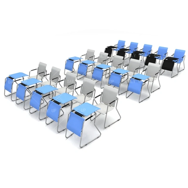 Stacking Convertible Desk And Chair Sled Metal Frame Plastic Office Chair For Training And Meeting Conference Multiple Use,Stacking Convertible Desk And Chair Sled Metal Frame Plastic Office Chair For Training And Meeting Conference Multiple Use,DAILY UP FURNITURE-The professional supplier of School Furniture, Office Furniture, Home Furnirure