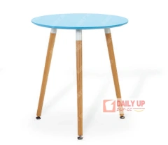 80*80CM Modern Style Coffee Table With Large Desktop Wooden Legs Round Dining Table For Household Kitchen Restaurant,80*80CM Modern Style Coffee Table With Large Desktop Wooden Legs Round Dining Table For Household Kitchen Restaurant,DAILY UP FURNITURE-The professional supplier of School Furniture, Office Furniture, Home Furnirure
