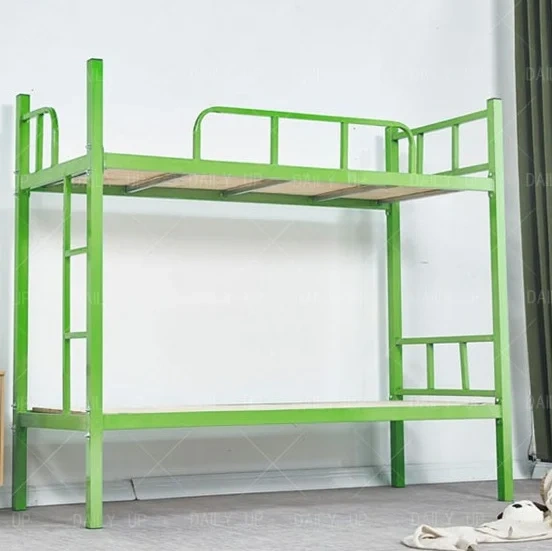 Dormitory Steel Frame Bunk Bed School Student Double Decker Bed With Ladder Stairs Guardrail For Kindergarten Bedroom,Dormitory Steel Frame Bunk Bed School Student Double Decker Bed With Ladder Stairs Guardrail For Kindergarten Bedroom,DAILY UP FURNITURE-The professional supplier of School Furniture, Office Furniture, Home Furnirure