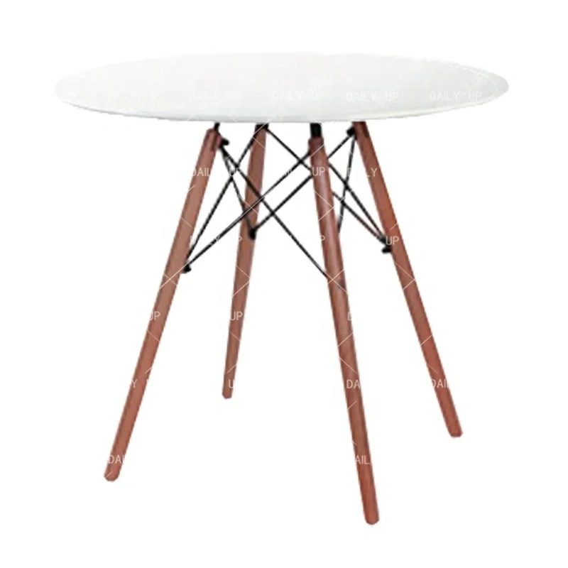 80*80CM Modern Style Coffee Table With Large Desktop Wooden Legs Round Dining Table For Household Kitchen Restaurant,80*80CM Modern Style Coffee Table With Large Desktop Wooden Legs Round Dining Table For Household Kitchen Restaurant,DAILY UP FURNITURE-The professional supplier of School Furniture, Office Furniture, Home Furnirure