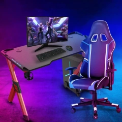 Gaming Table With Carbon Fiber Texture LED Professional Racing Gaming PC Computer Desk Gaming Table For E-sports,Gaming Table With Carbon Fiber Texture LED Professional Racing Gaming PC Computer Desk Gaming Table For E-sports,DAILY UP FURNITURE-The professional supplier of School Furniture, Office Furniture, Home Furnirure